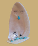 Large Pink Mussel Shell Zuni Corn Maiden Zuni Fetish