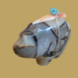 Septarian Nodule (Utah Geode) Zuni Fetish Bear