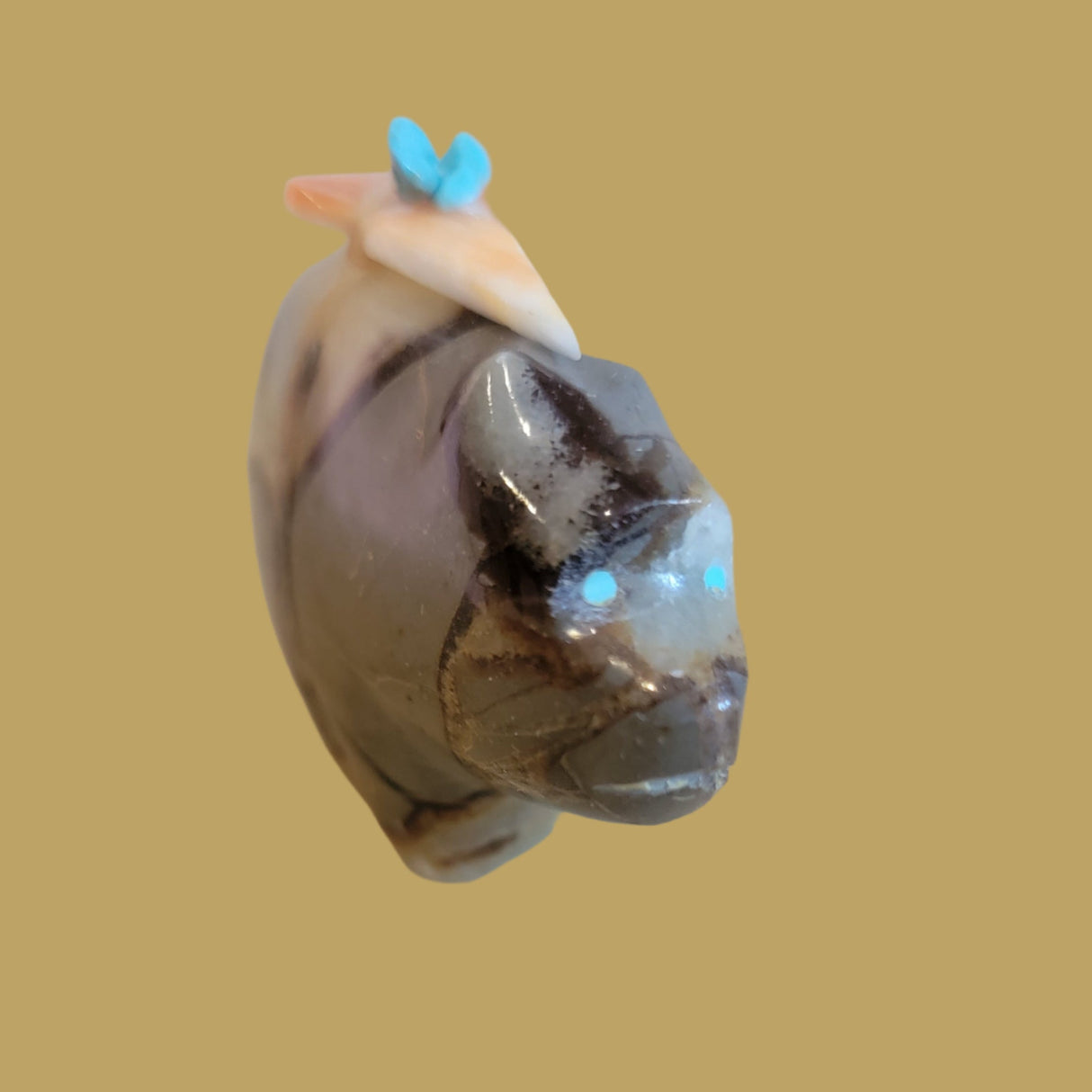 Septarian Nodule (Utah Geode) Zuni Fetish Bear