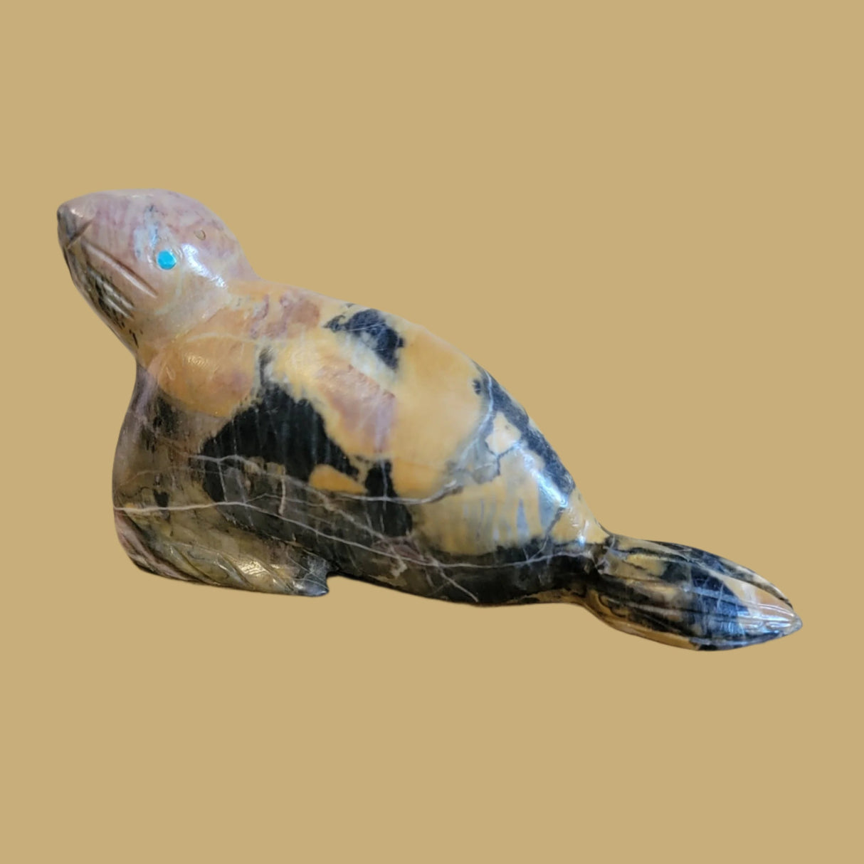 Sweet Egyptian Marble Zuni Fetish Seal