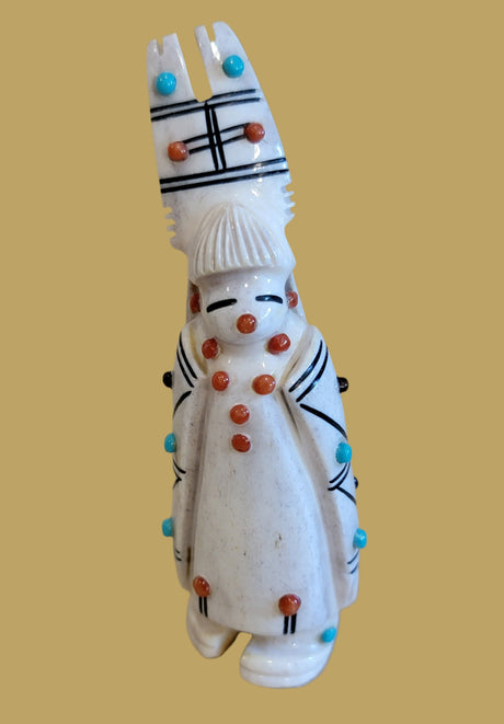 Zuni Antler Maiden w/Tablita Zuni Fetish