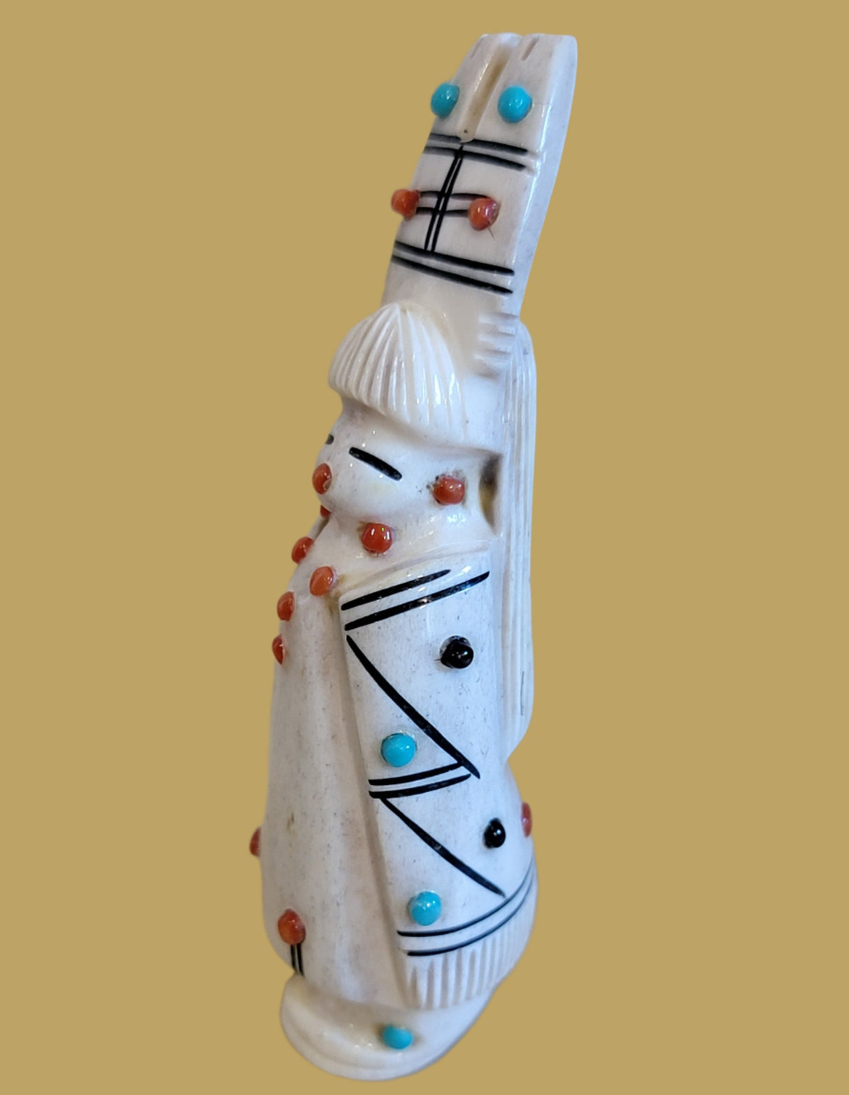 Zuni Antler Maiden w/Tablita Zuni Fetish