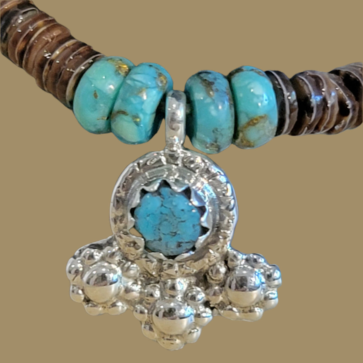 Sunset Sodalite Great Horned Owl with "Bling" Zuni Fetish