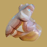 Hickoryite Climbing Badger w/ Heartline Zuni Fetish