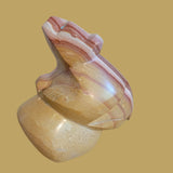 Hickoryite Climbing Badger w/ Heartline Zuni Fetish