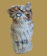 Picasso Marble Owl w/Very Cool Eyes Zuni Fetish