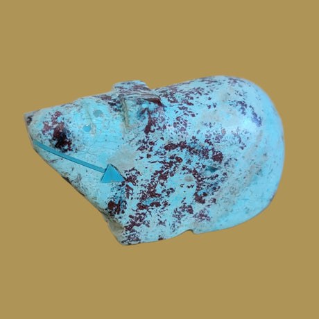 Chubby Variscite Zuni Fetish Bear