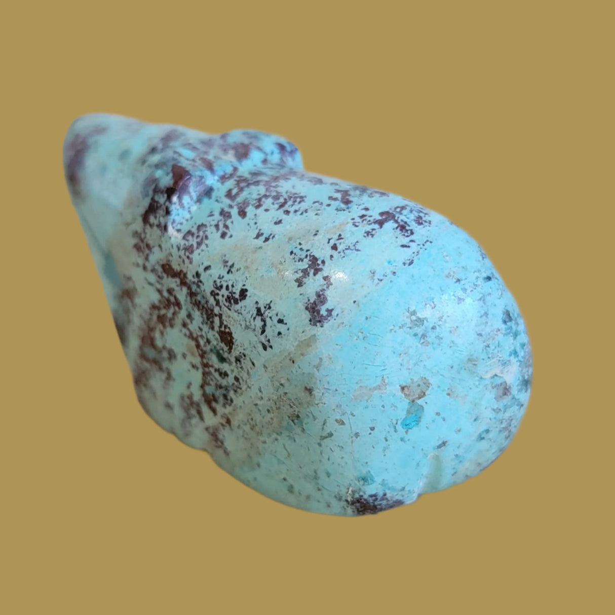 Chubby Variscite Zuni Fetish Bear