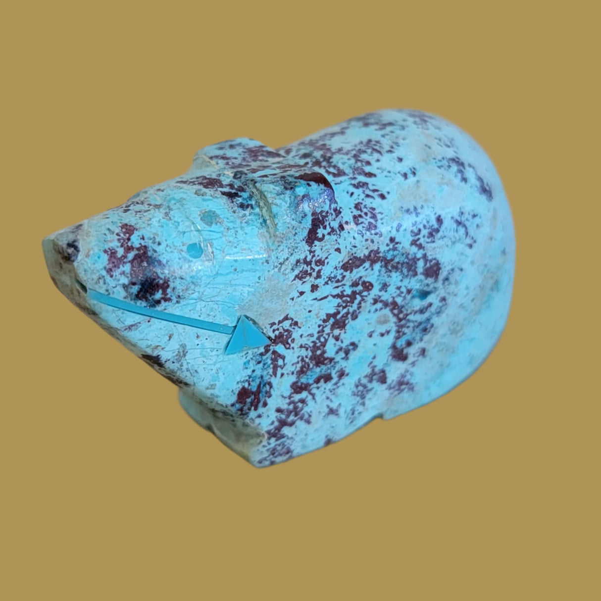 Chubby Variscite Zuni Fetish Bear