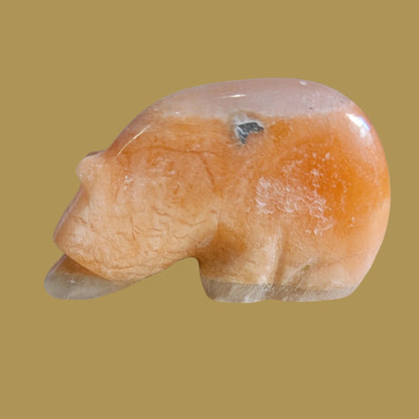Peach Alabaster Medicine Bear Zuni Fetish