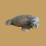 Picasso Marble Walrus w/ Tusks Zuni Fetish