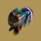 Colorful Surfite Bunny Rabbit w/ Orange Opal Eyes Zuni Fetish