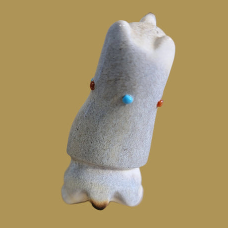 Cheerful Antler Bear Zuni Fetish
