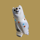 Cheerful Antler Bear Zuni Fetish