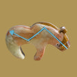 Streamlined Onyx Grizzly Bear w/Heartline Zuni Fetish
