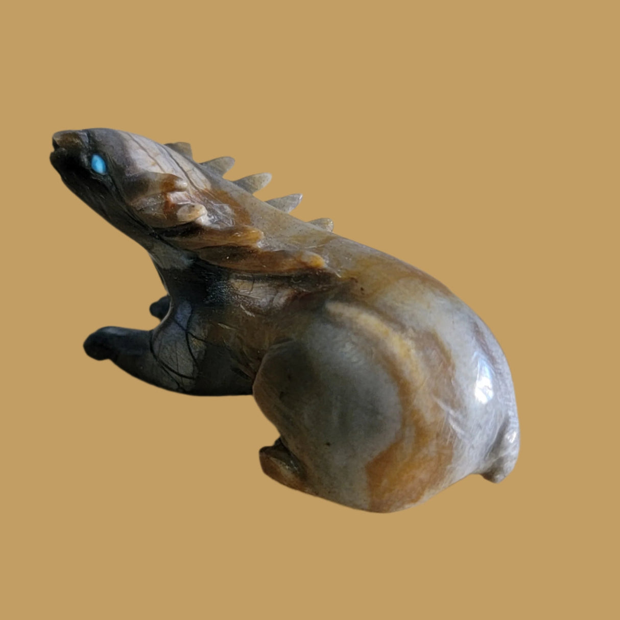 Picasso Marble Resting Buck/Deer Zuni Fetish