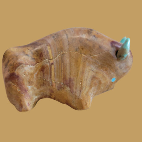 Onyx Bison/Buffalo Zuni Fetish