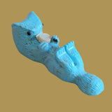 Laid Back Turquoise Otter w/Shell Zuni Fetish