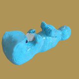 Laid Back Turquoise Otter w/Shell Zuni Fetish