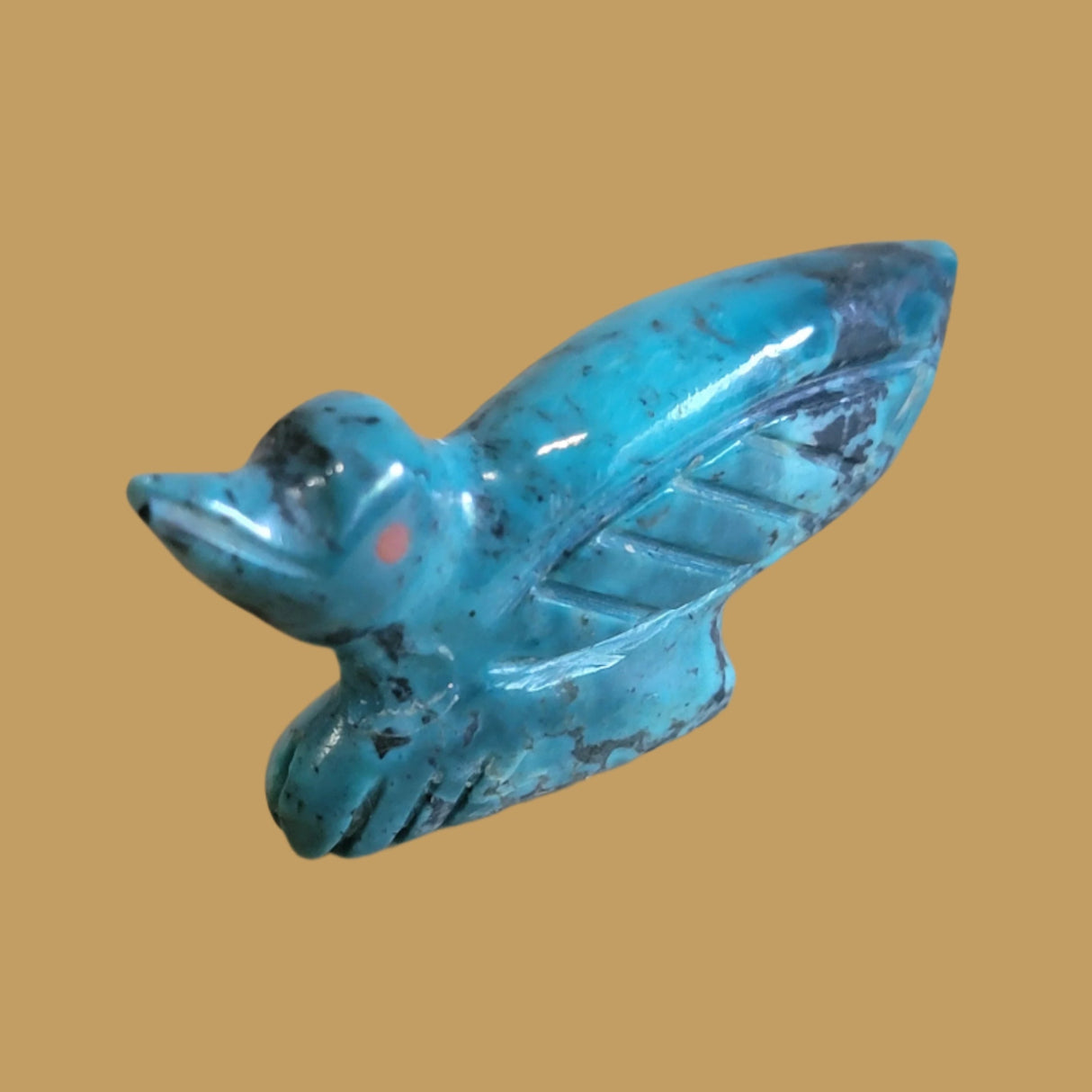 Turquoise Hummingbird Zuni Fetish