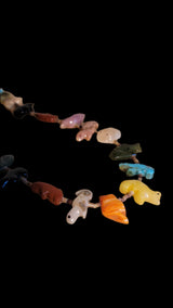 Almost Stacked Navajo Zuni Fetish Necklace w/ 33 Fetish Carvings Indian Jewelry