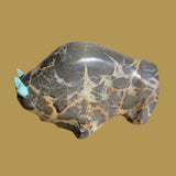 Large Septarian Nodule/ Utah Geode Bison/Buffalo Zuni Fetish