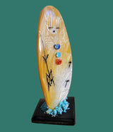 Gold Lip/ Mother of Pearl Double Sided Zuni Corn Maiden Zuni Fetish