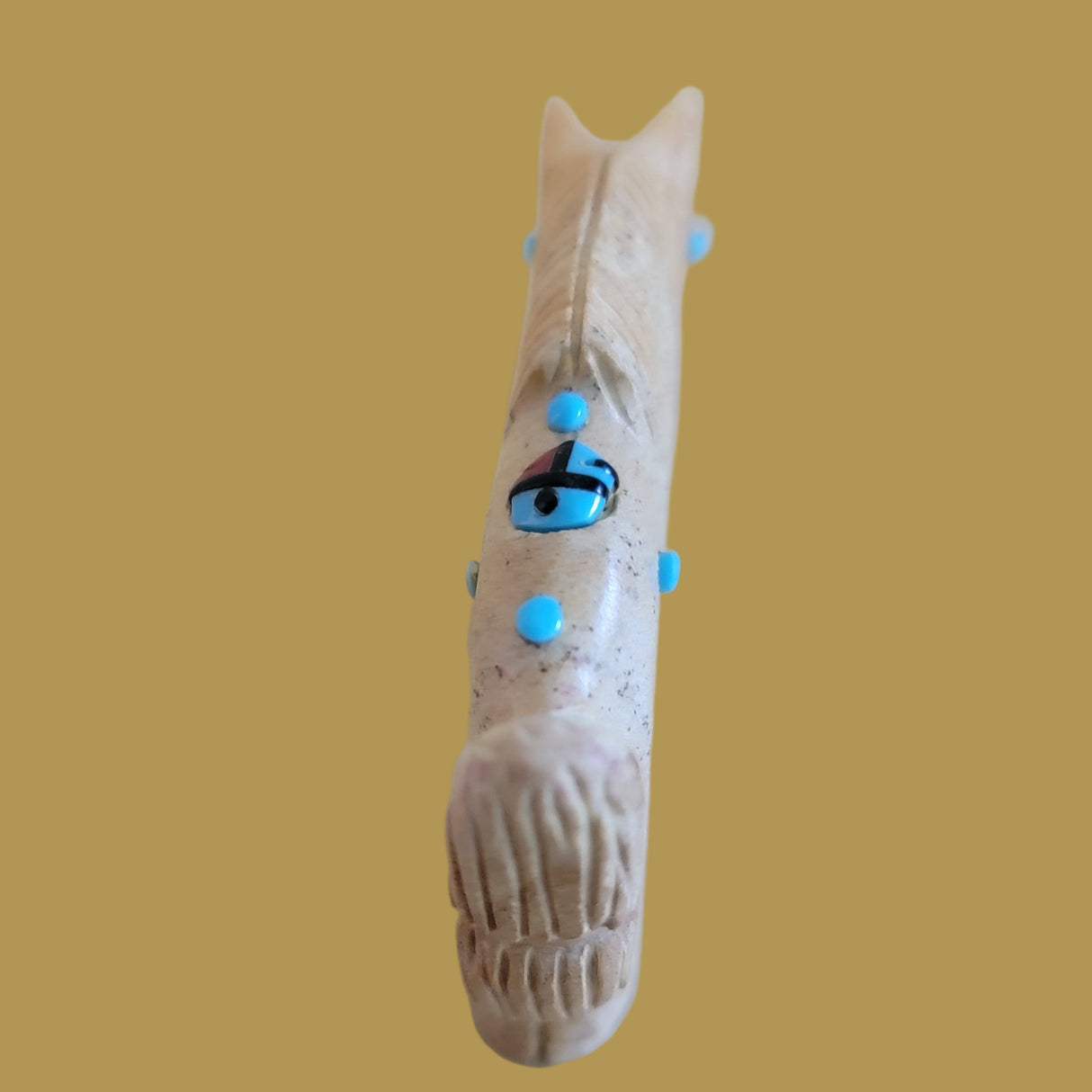 Picture Stone Jasper Healing Horse w/Zuni Sun Zuni Fetish