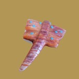 Brilliant Orange Spiny Oyster Dragonfly Zuni Fetish