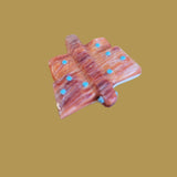 Brilliant Orange Spiny Oyster Dragonfly Zuni Fetish