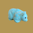 Natural Fox Turquoise Navajo Grizzly Bear Cub Zuni Fetish