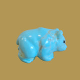 Natural Fox Turquoise Navajo Grizzly Bear Cub Zuni Fetish