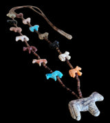 Single Strand 15 Total Navajo Horses Zuni Fetish Necklace Indian Jewelry