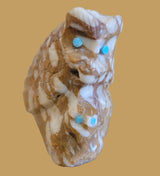 Tijillite Owl and Owlette Zuni Fetish