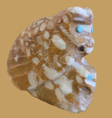 Tijillite Owl and Owlette Zuni Fetish