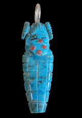 Turquoise Zuni Butterfly/Corn Maiden Pendant Indian Jewelry