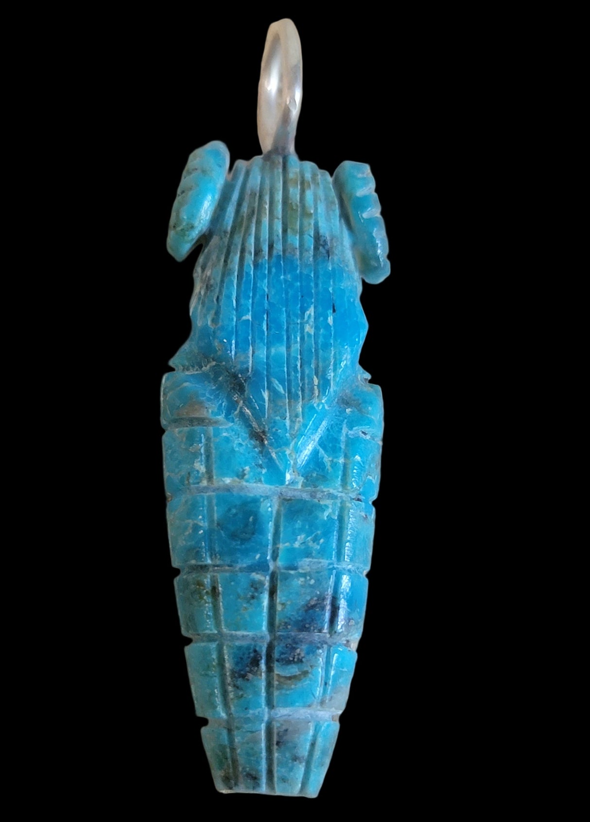 Turquoise Zuni Butterfly/Corn Maiden Pendant Indian Jewelry