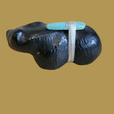 Furry Black Jet Bear Zuni Fetish