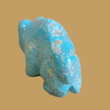 Natural Fox Turquoise Navajo Grizzly Bear Cub Zuni Fetish