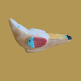 Colorful Inlaid Travertine Songbird/Messenger Bird Zuni Fetish