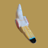 Colorful Inlaid Travertine Songbird/Messenger Bird Zuni Fetish