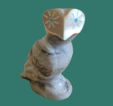 Gold Lip Heart Shaped Face/ Picasso Marble Zuni Fetish Owl