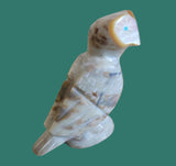 Gold Lip Heart Shaped Face/ Picasso Marble Zuni Fetish Owl