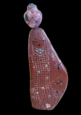 Tall Pipestone Double Sided Olla Zuni Maiden/Corn Maiden Zuni Fetish