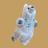 Happy and Hopping Antler Zuni Fetish Bear