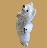 Happy and Hopping Antler Zuni Fetish Bear