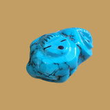Turquoise Nugget Double Maidens Face Pocket Zuni Fetish