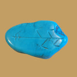 Turquoise Nugget Double Maidens Face Pocket Zuni Fetish