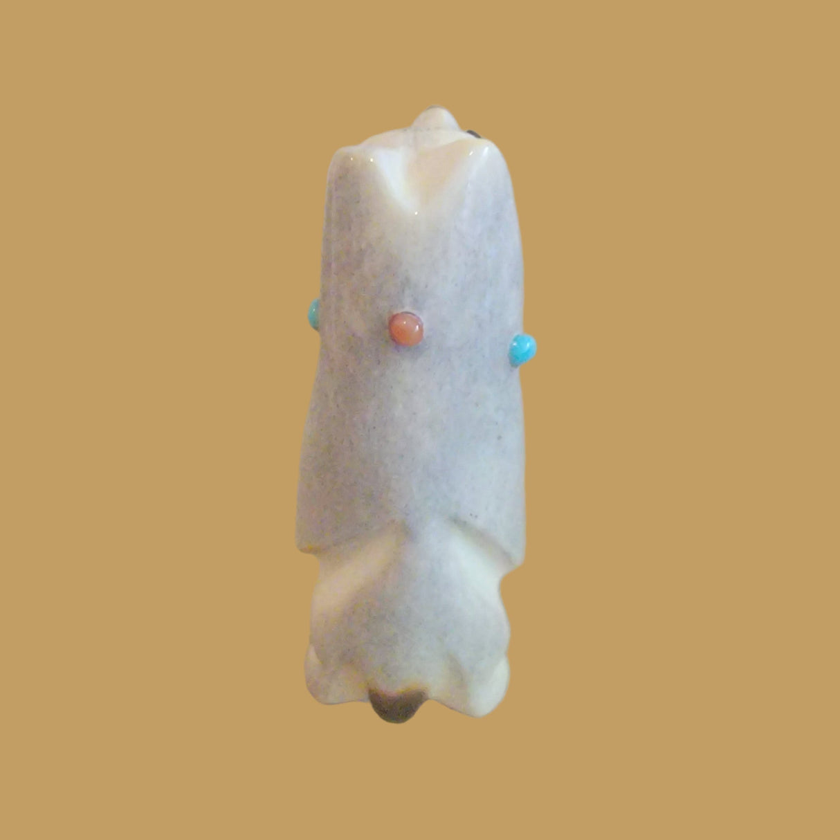 Happy and Smiling Antler Bear Zuni Fetish