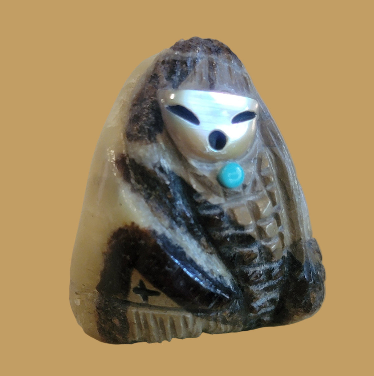 Beautiful Septarian Nodule Zuni Maiden Zuni Fetish